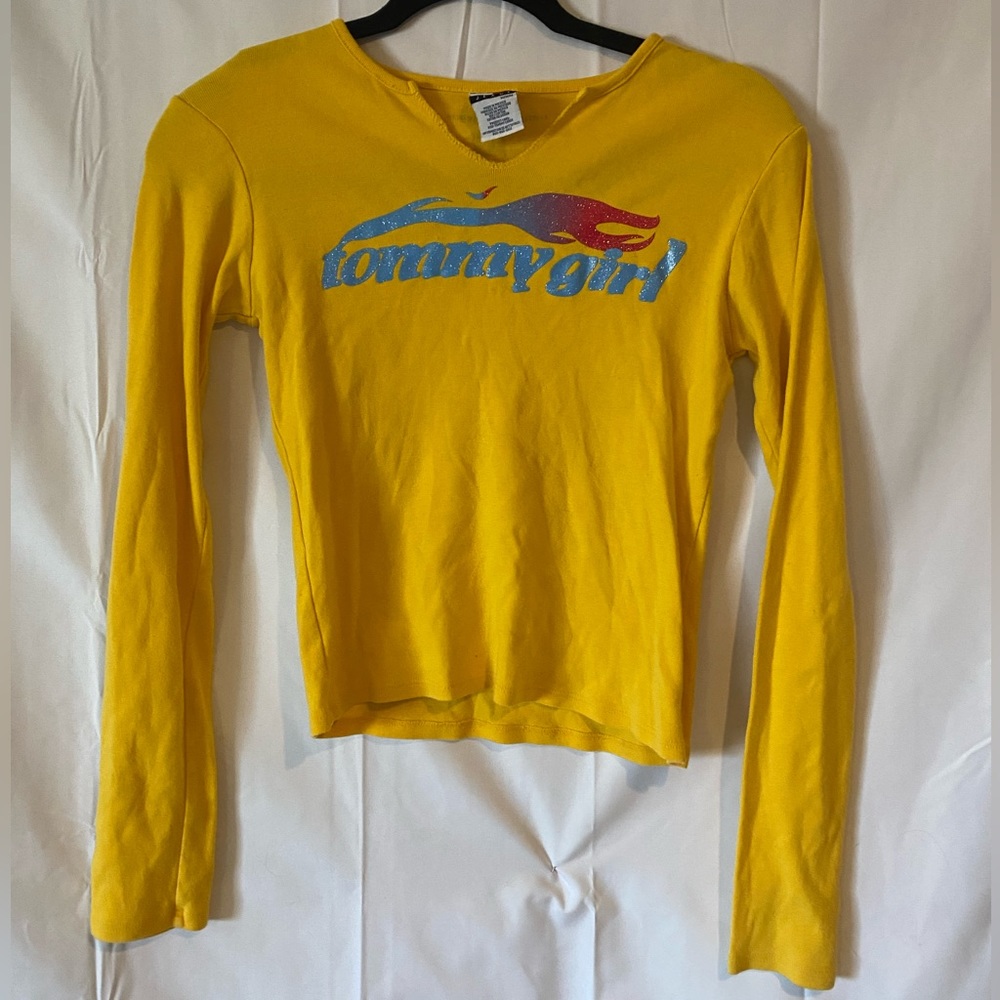 Vintage Tommy Hilfiger “Tommy Girl” Yellow Long-sleeve shirt.